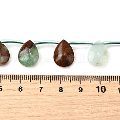 Натуральные хризопразные бисерные пряди G-Q183-B08-01