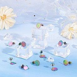 28 шт. 7 стиля ионного покрытия (IP) 304 нержавеющая сталь серьги-гвоздики фурнитура STAS-UN0040-49