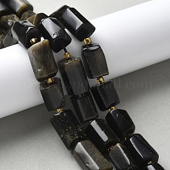 Естественный золотистый отлив обсидиан бисер пряди G-N327-06-40