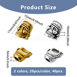 40 шт. 2 цвета бусины из сплава в тибетском стиле FIND-DC0006-07