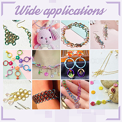 1500 шт. 30 стиля алюминиевой проволоки открытые соединительные кольца ALUM-PH0001-11