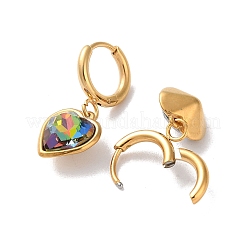 Серьги-кольца из нержавеющей стали 304 с вакуумным покрытием PVD EJEW-C106-01G-03