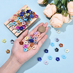 100 шт. прозрачные акриловые бусины градиентного цвета&nbsp;OACR-YW0003-37