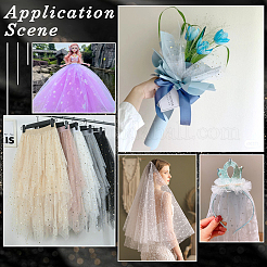 Нейлоновая сетка с узором «звезда и луна» DIY-WH20048-006C