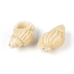 Нитка фарфоровых бусин ручной работы с принтом PORC-T133-01F