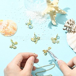 5 шт. 5 стиля латунные европейские подвески с кубическим цирконием&nbsp;KK-CJ0004-01