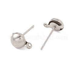 Фурнитура для сережек-гвоздиков из нержавеющей стали марки 304&nbsp;STAS-P307-17A-P