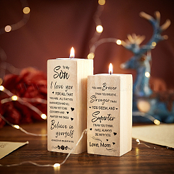 Деревянный подсвечник AJEW-WH0257-008