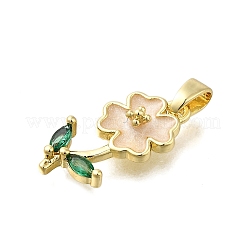 Латунные микро проложить кубического циркония подвески&nbsp;KK-V002-24G-02