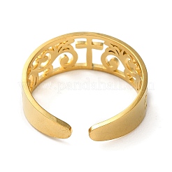 Открытое манжетное кольцо из нержавеющей стали 304 RJEW-C063-01G