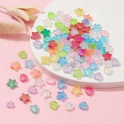 100шт 2 стильные экологически чистые прозрачные акриловые бусины&nbsp;TACR-YW0001-86H