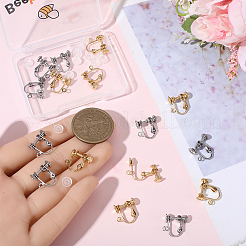 20 шт. 2 цвета фурнитура для сережек-клипс из хирургической нержавеющей стали 316&nbsp;STAS-BBC0008-58A