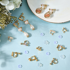 Латунные клипсы серьги выводы&nbsp;KK-BBC0021-50G