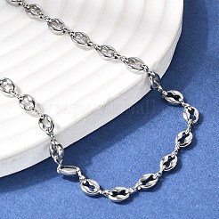 Цепочка из нержавеющей стали 201 толщиной 4.5 мм в форме кофейных зерен&nbsp;NJEW-K302-15P