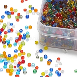 8 цветные стеклянные бусины&nbsp;SEED-YW0001-56