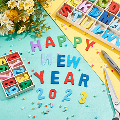 Деревянные пазлы с алфавитом и числами для малышей AJEW-PH0004-29B