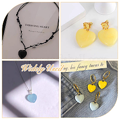 24 шт. 6 стильных стеклянных подвески GLAA-HY0001-07