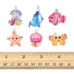 24шт 8 стиля подвески из смолы RESI-FS0002-18A