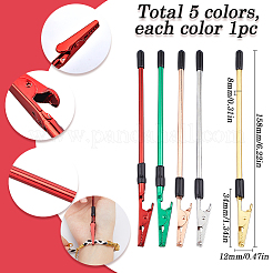 5 шт. 5 стиля железный и 201 нержавеющая сталь ювелирный вспомогательный инструмент зажим для браслета&nbsp;AJEW-SC0003-35