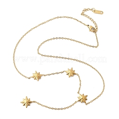 Подвеска в виде звезды из нержавеющей стали 304 и ожерелья для женщин NJEW-Q026-01G
