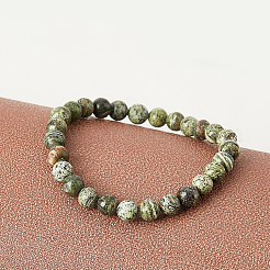 2 нити бусин из натуральной зеленой зебровой яшмы&nbsp;G-OC0002-74