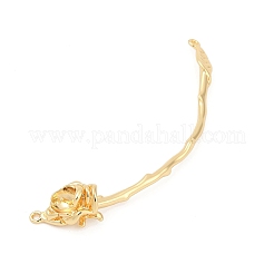Латунные изогнутые стержни-цветочные соединители-подвески&nbsp;KK-P302-07G