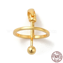 925 серебряная скоба в виде медальона в виде планеты&nbsp;STER-NH0001-55C-G