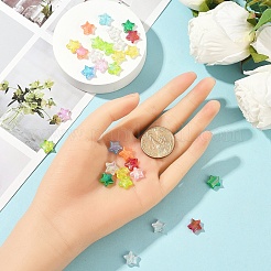 30 шт. гальванизированные прозрачные акриловые бусины&nbsp;MACR-YW0004-05A