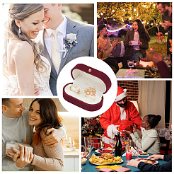 1шт прямоугольная бархатная коробка для парных колец&nbsp;CON-BBC0001-20A