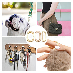 6 шт. 3 стиля латунных пружинных затворных колец KK-HY0003-60