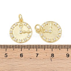 Латунные микропаве прозрачные подвески с фианитом&nbsp;KK-P339-20G