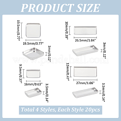 80 шт. 4-х видов прямоугольных алюминиевых и 20 шт. квадратных железных пустых поддонов FIND-PH0020-97