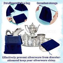 12 шт. 3 стиля бархатных подарочных мешочков для украшений на шнурке TP-GA0001-01