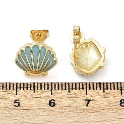 Серьги-гвоздики из латуни EJEW-R032-07G-02