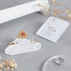 2 шт. 2 стиля акриловые подставки для колец ювелирных изделий&nbsp;RDIS-GA0001-05