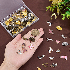 120 шт. 24 стиля подвесок из сплава с эмалью в ковбойском стиле&nbsp;FIND-PH0027-75