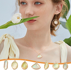 14 шт. 7 стиля подвески из искусственного опала из смолы&nbsp;FIND-GA0004-50