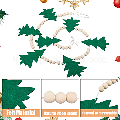 Рождественские войлочные подвесные баннеры флаги&nbsp;AJEW-WH20064-99B