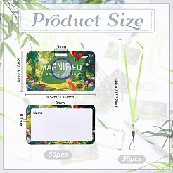 50 шт. бумажная карточка с именем&nbsp;AJEW-PH0008-11