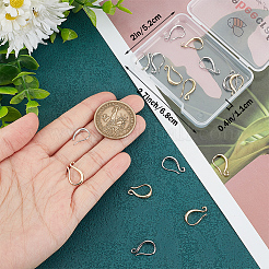 20 шт. 2 цвета латунные крючки для серег&nbsp;KK-BBC0011-22