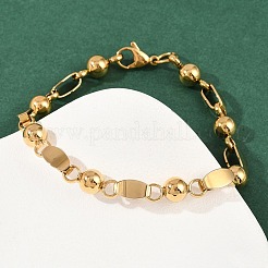 Браслеты-цепочки из нержавеющей стали 201 для женщин BJEW-B143-17G