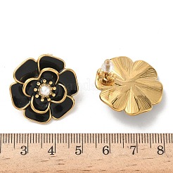 Серьги-гвоздики в форме цветка из нержавеющей стали 304 EJEW-A147-03G