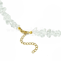 Ожерелья с бусинами из кристаллов натурального кварца и синтетического лунного камня NJEW-JN04406-02