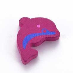 6 стиль напечатанных натуральных деревянных бусин WOOD-S055-34