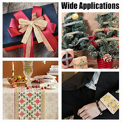 Жаккардовая лента в этническом стиле из полиэстера с изображением Лилии OCOR-WH0086-72A-02