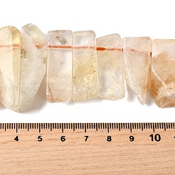 Природный желтый кварц нитей бисера G-S386-D22