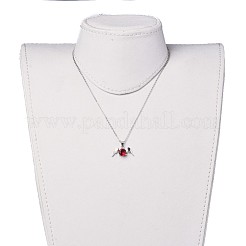 Латунные кубического циркония кулон ожерелья NJEW-JN02533-M