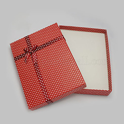 Ювелирные изделия картонные коробки с бантом и губкой внутри&nbsp;X-CBOX-R022-3