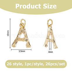 26 шт. 26 х стилей латунные подвески с буквами a~z&nbsp;PALLOY-HS00024