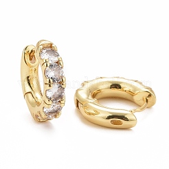 Серьги-кольца из прозрачного кубического циркония EJEW-I265-03G